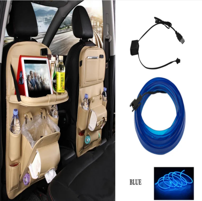 PU Leather Car Storage Bag