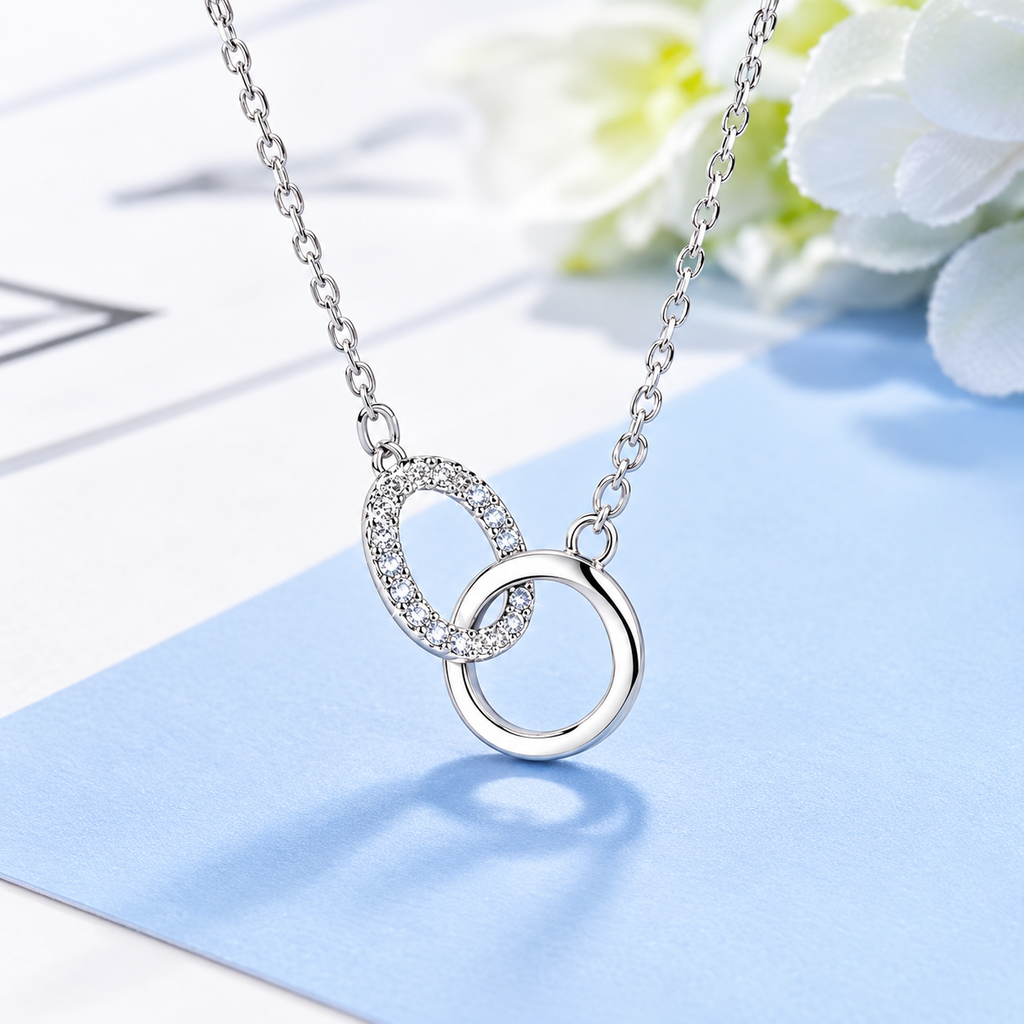 Double Ring Necklace