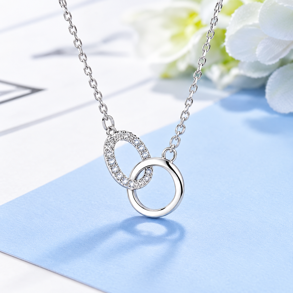 Double Ring Necklace
