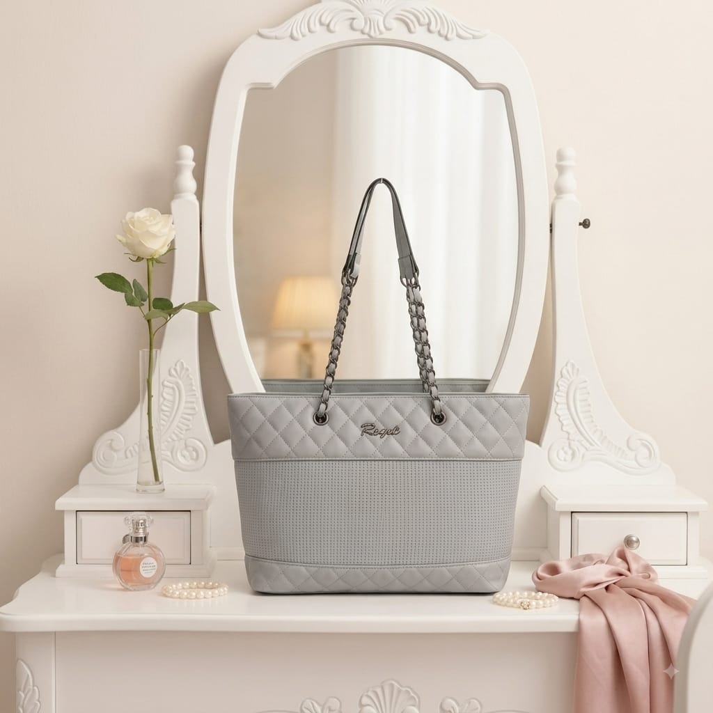Royal Striped Tote Bag