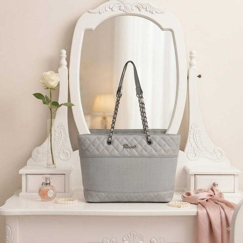 Royal Striped Tote Bag
